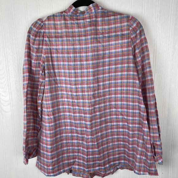 The Stork Club‎ Vintage Maternity Top Plaid size 10 - Picture 2 of 4